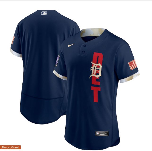 Cheap Men Detroit Tigers Blue 2021 All Star Elite Nike MLB Jersey